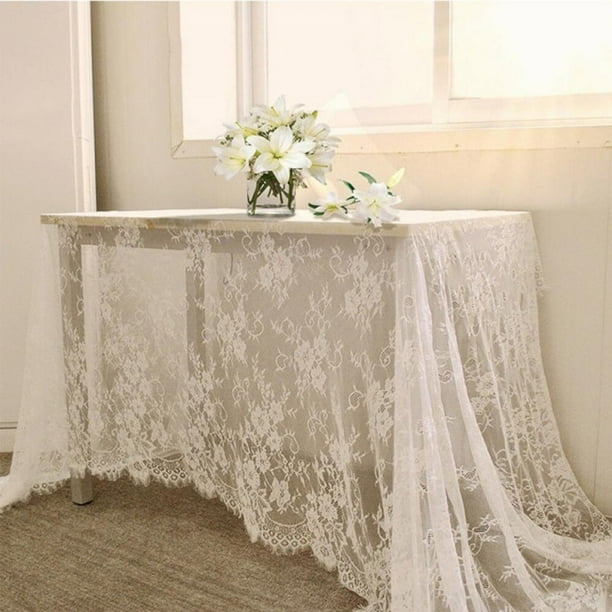 Rectangle Embroidered Holiday Tablecloth Wedding Party Banquet Event Decor White Rectangle Embroidered Holiday Tablecloth Wedding Party Banquet Event Decor White
